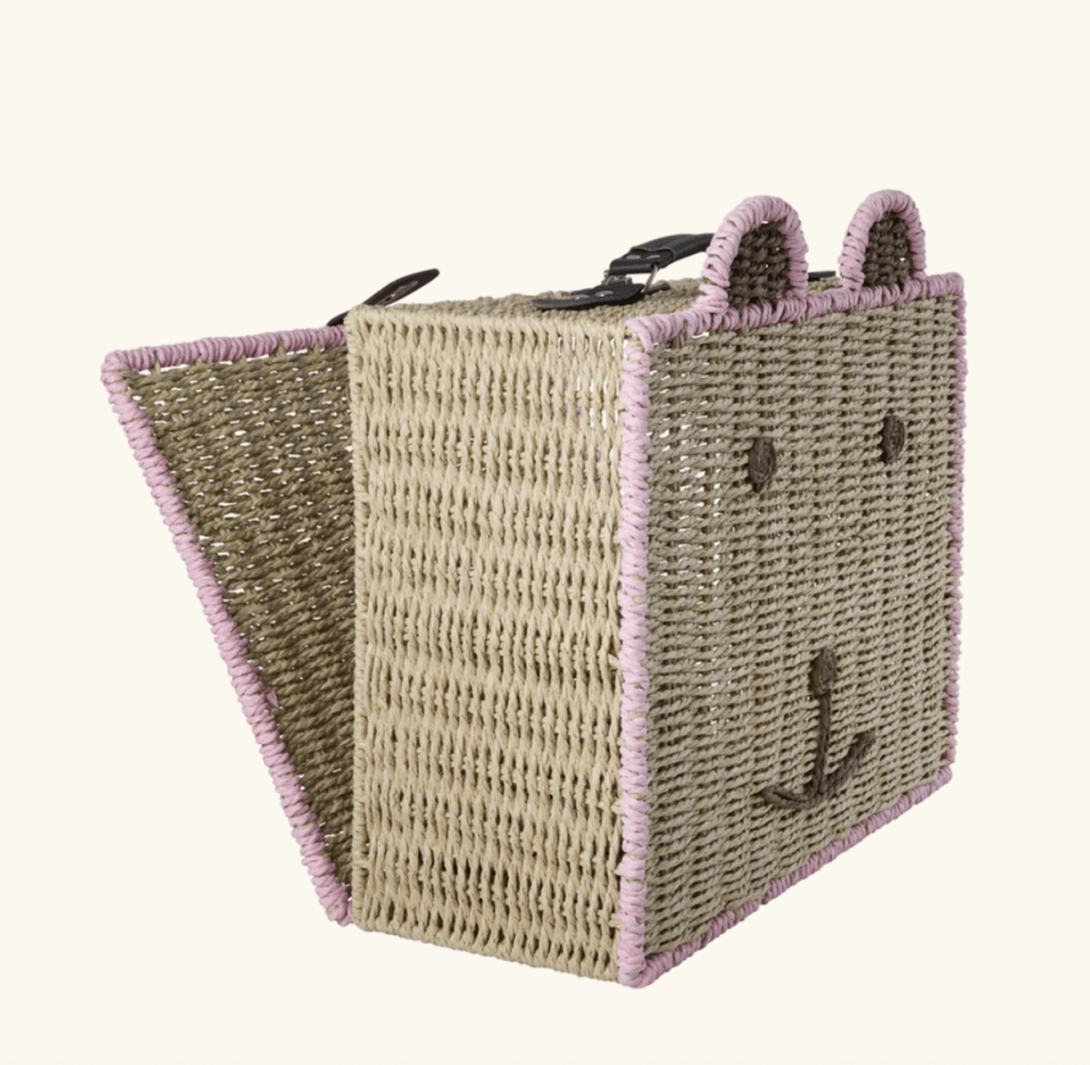 KOFFER T – BJØRN MED ROSA KANT – RICE