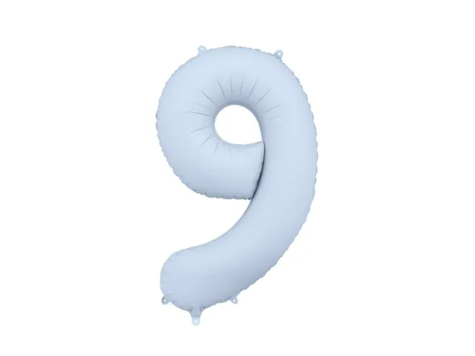 Hovedbilde FOLIEBALLONG – Tall 9 – Lyseblå – 86 cm ...