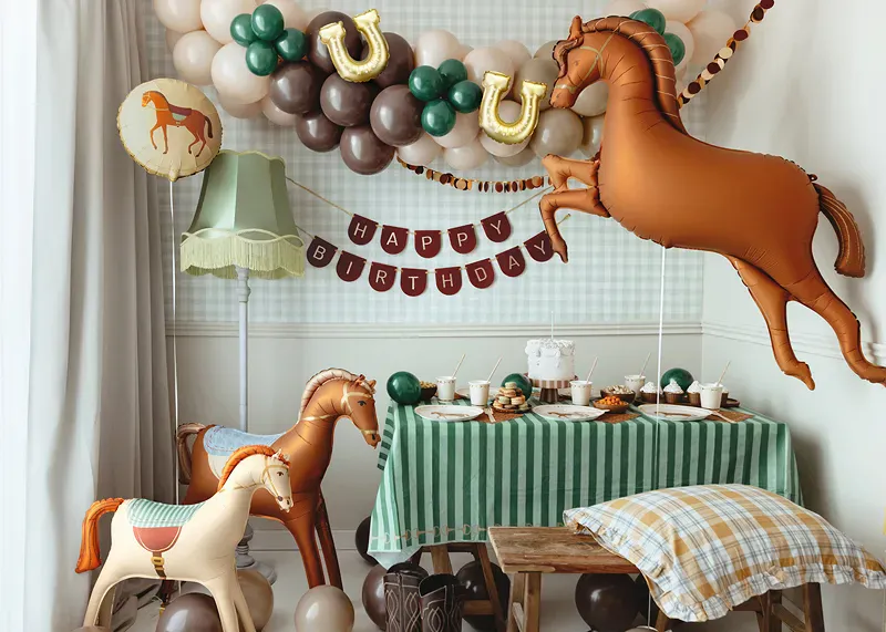 FOLIEBALLONG – Hestesko – Gull – PartyDeco