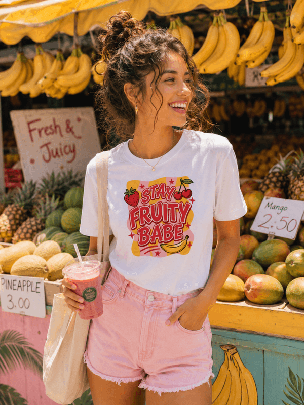 T-SKJORTE – Stay Fruity Babe – Festligtrykk