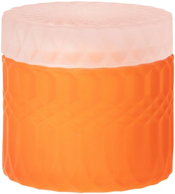 Hovedbilde GLASSKRUKKE MED LOKK – oransje og rosa