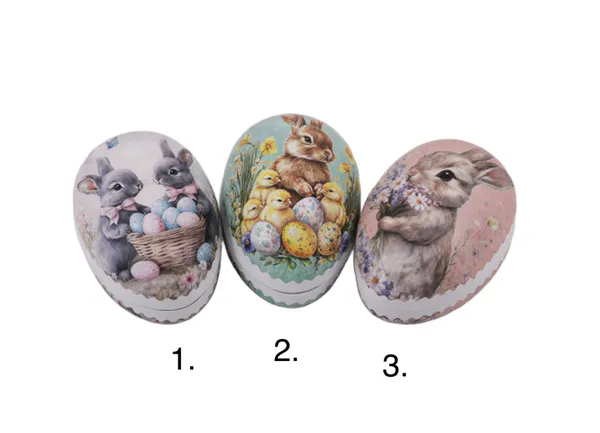 Hovedbilde PÅSKEEGG – Søte Vårkaniner i Pastell – 12 cm