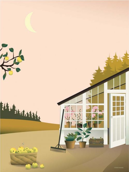 Hovedbilde PLAKAT - Hageliv - Vissevasse 50 x 70 cm.