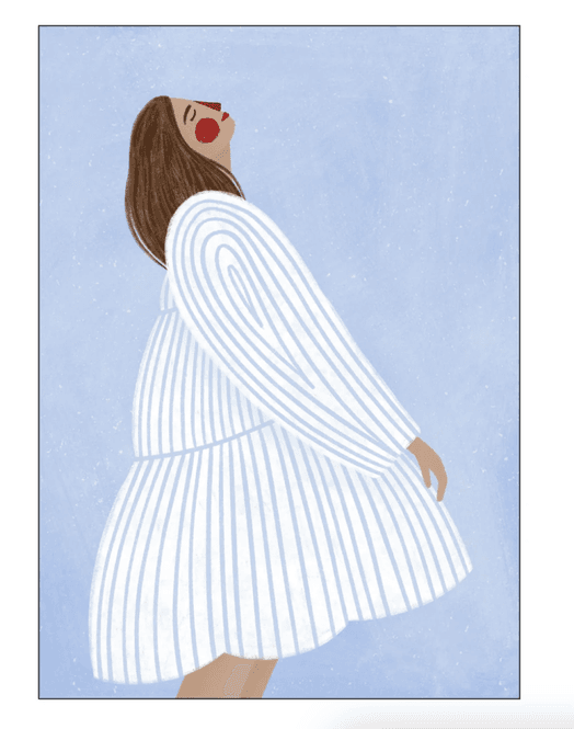 Hovedbilde PLAKAT – The Woman with the Blue Stripes – 30 x ...