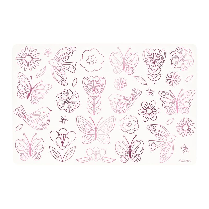 FARGELEGGINGSBRIKKER – Blomster og sommerfugler – 8-pk – Meri Meri
