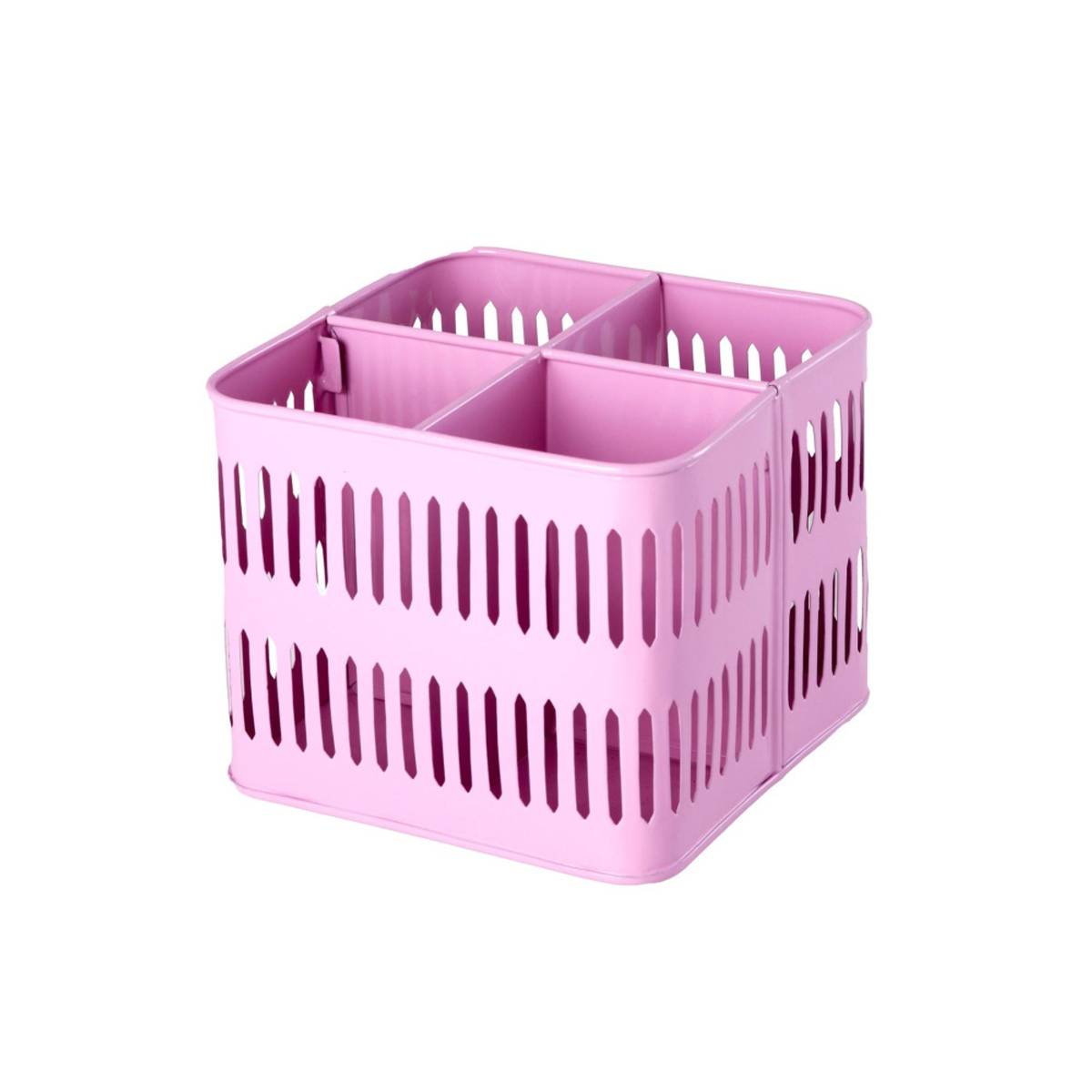 LITEN FIRKANTET OPPBEVARINGSKURV – Rosa – Metall – Rice