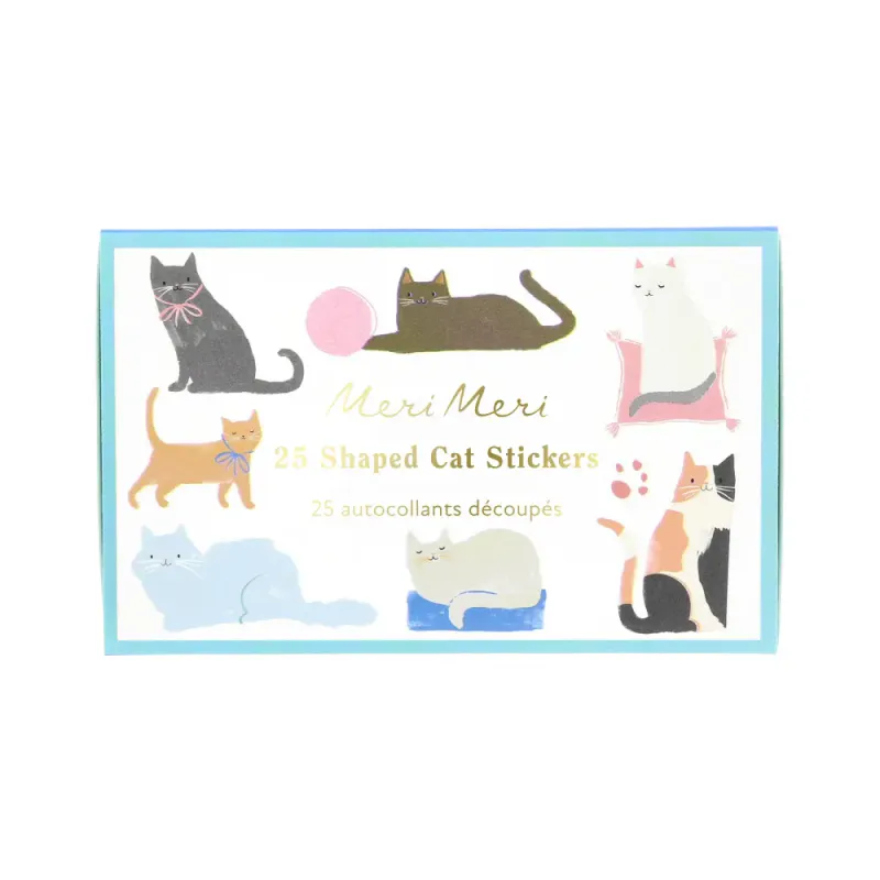 KLISTREMERKER – Katter – 25 pk – Meri Meri
