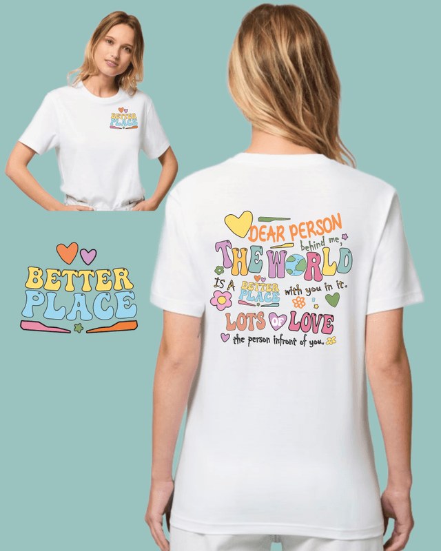 T-SKJORTE – Better Place Front & Back – Festligetrykk