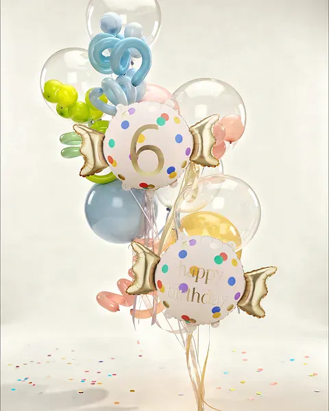 Hovedbilde FOLIEBALLONG – Candy Dots – Tall 6 – ...