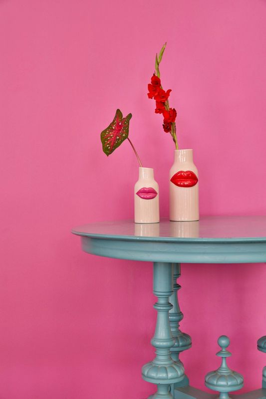 VASE – Rosa Røde Leppe – Rice