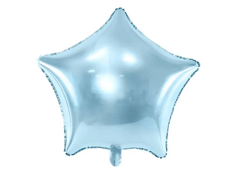 FOLIEBALLONG – Stjerne metallic lyseblå – PartyDeco
