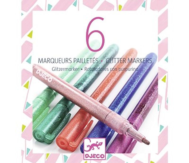  GLITTERTUSJER – 6 farger – Djeco