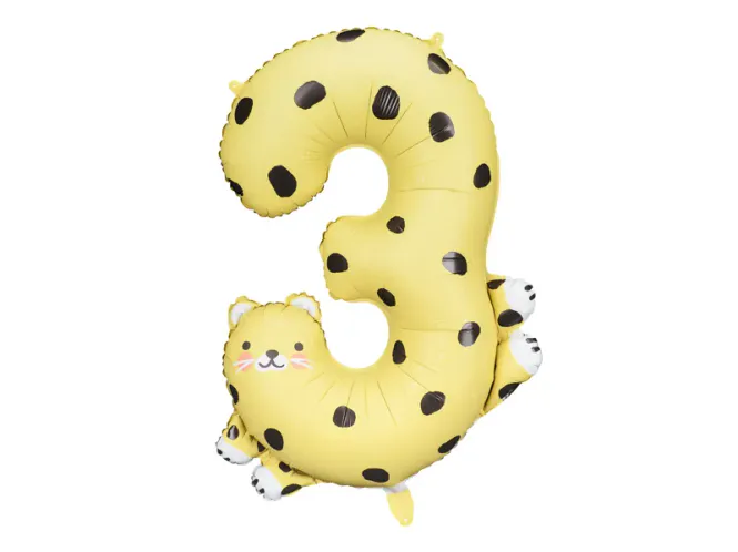 Hovedbilde BALLONG – Tall 3 – Gepard – PartyDeco