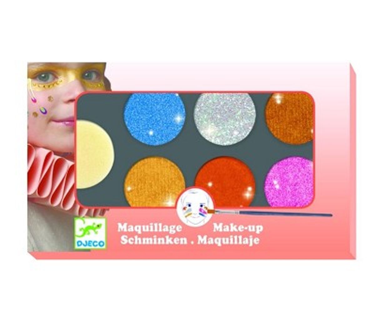 ANSIKTSMALING – 6 glitterfarger – Fra 3 år – Djeco