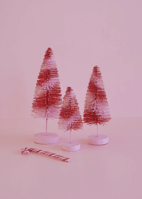 Hovedbilde DEKORASJON – Juletre – Rosa – 3 pk ...