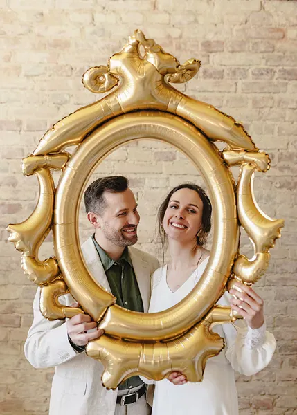 Hovedbilde FOLIEBALLONG – Bilderamme gull – PartyDeco