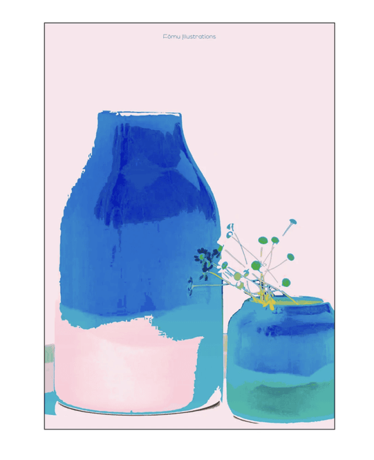 Hovedbilde PLAKAT - Sommerblomster - A3 - Fōmu Illustrations