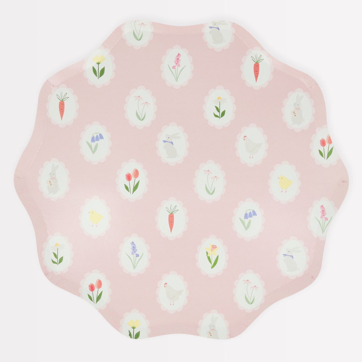 PAPPTALLERKENER – Lys rosa med påskemotiv – Meri Meri