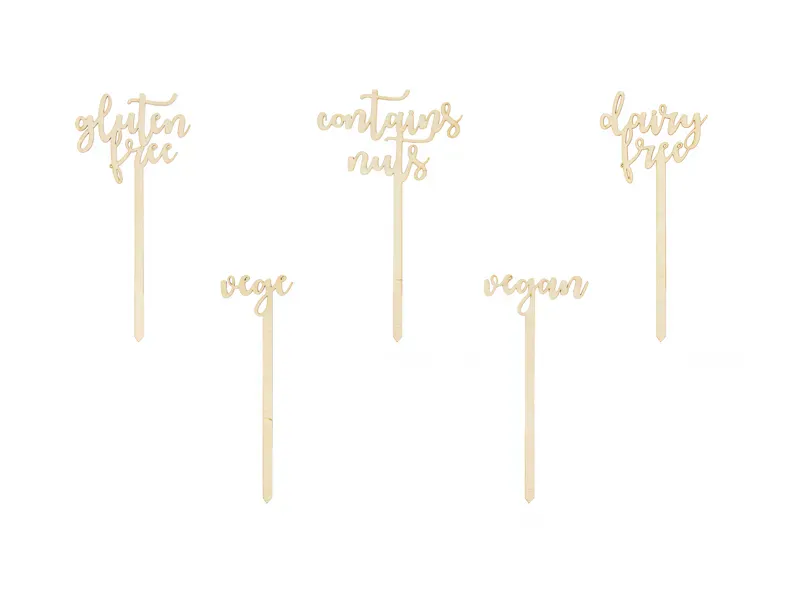 PARTYPICKS – Matmerker – Allergener – 5 pk. – PartyDeco