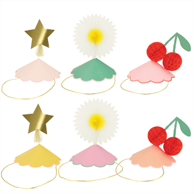 Hovedbilde HATTER – Blomster, kirsebær & stjerner – 8 pk ...