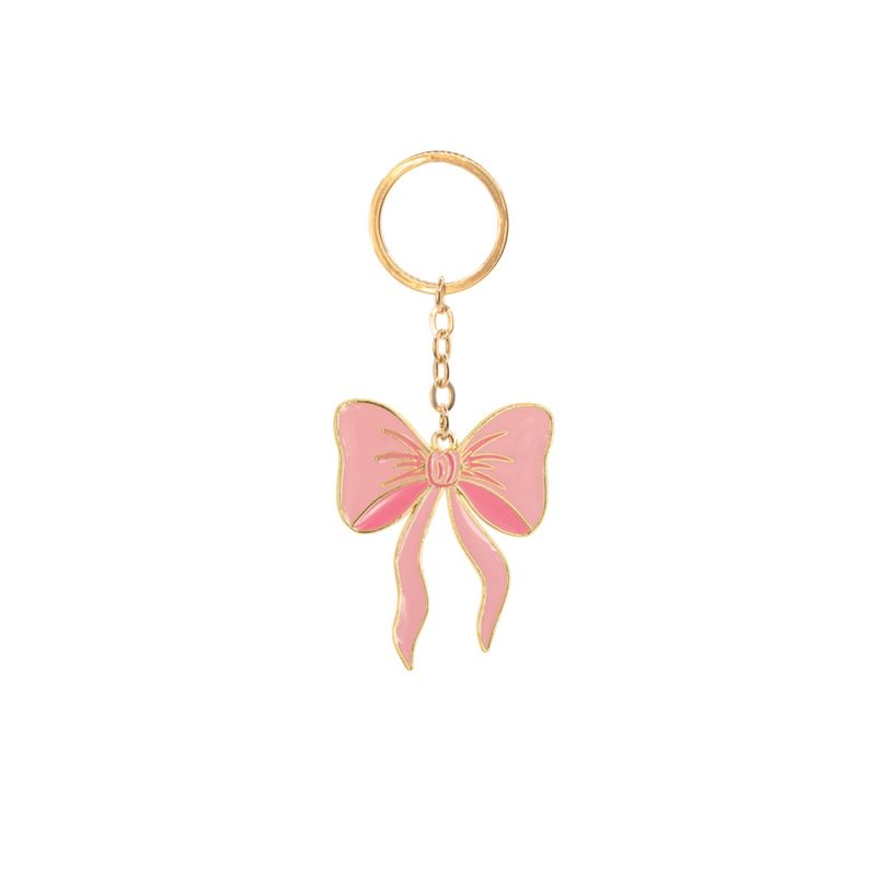 NØKKELRING – Rosa sløyfe – Sass & Belle