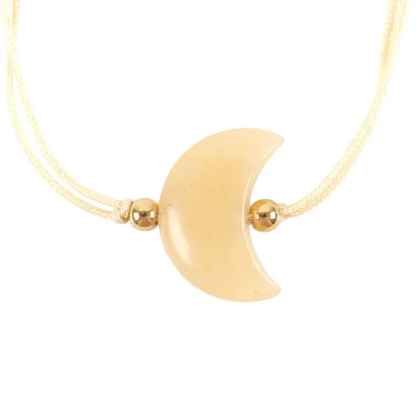 Hovedbilde ARMBÅND – Be Brave – Gul Jade Måne – ...