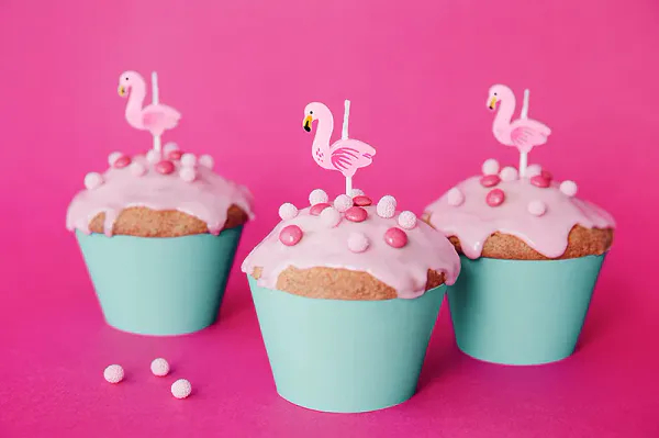 Hovedbilde KAKELYS – Flamingo – 5 stk – PartyDeco