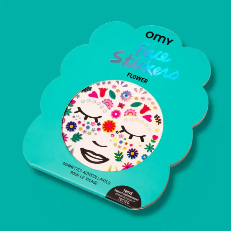 KLISTREMERKER TIL ANSIKT – Flower – OMY