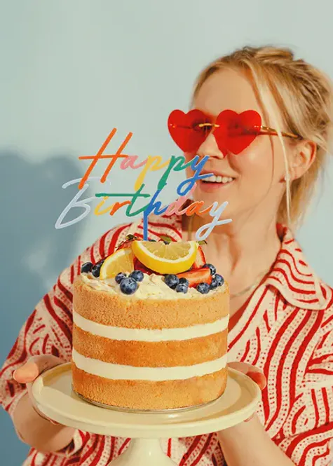 Hovedbilde KAKETOPP – Happy Birthday flerfarget – ...