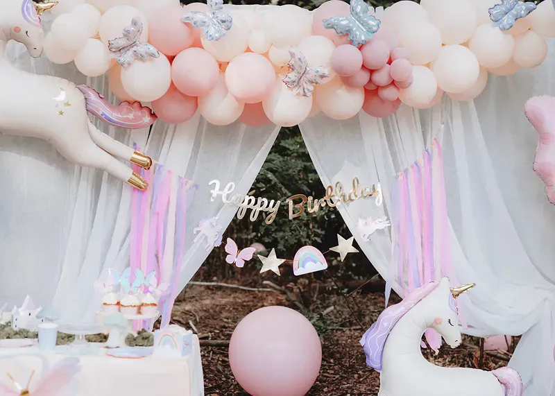 GIRLANDER - Happy Birthday Enhjørning - PartyDeco