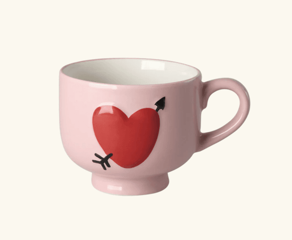 Hovedbilde KERAMIKKOPP – Rosa med hjerte – Rice