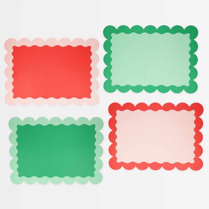 Hovedbilde BORDBRIKKER – Rød grønn & rosa – 8 pk – ...