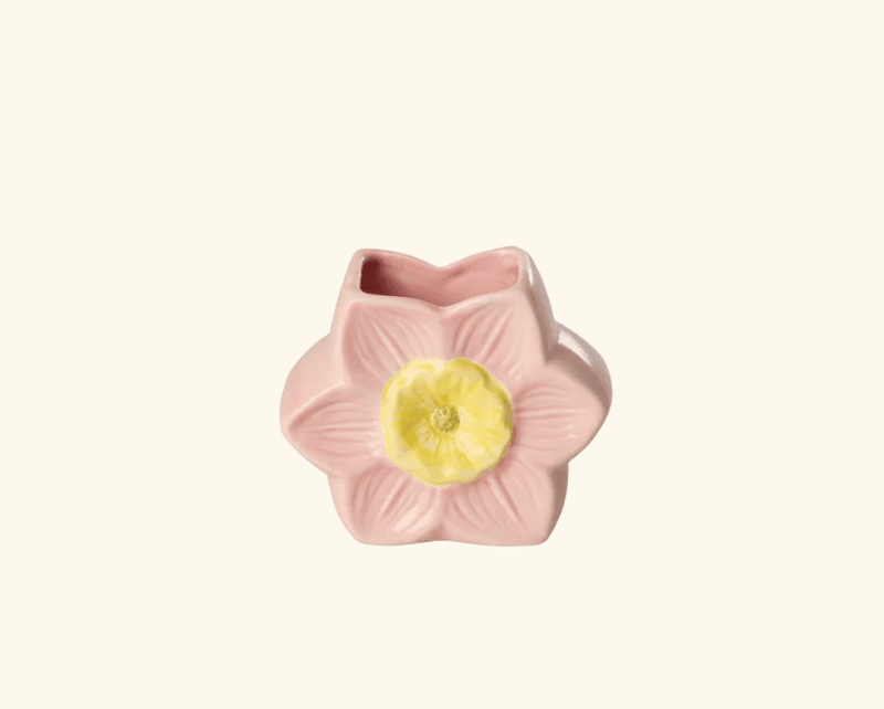 KERAMIKKVASE - Rosa Blomst - Rice
