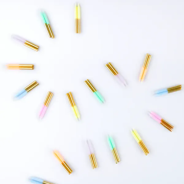 Hovedbilde KAKELYS – Pastell med gull – 50 stk – ...