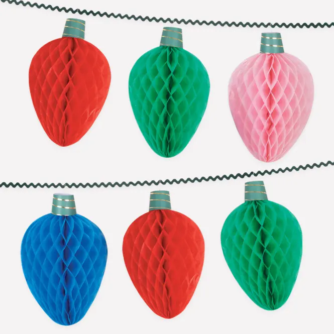 Hovedbilde GIRLANDER – Store honeycomb julelys – 6 stk ...