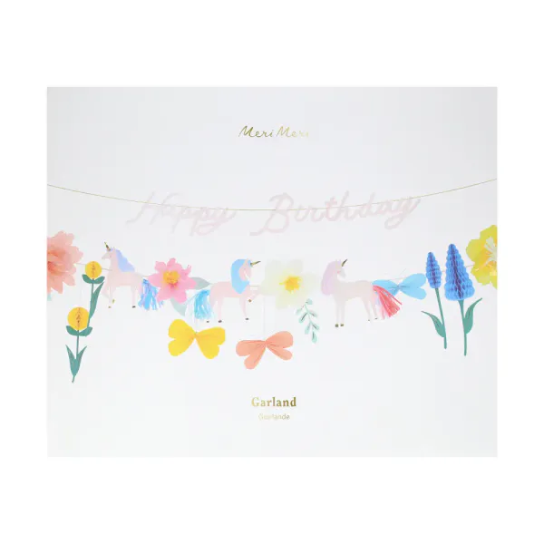 Hovedbilde GIRLANDER – Enhjørninger og blomster – Happy ...