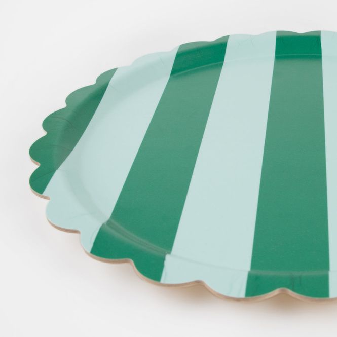 Hovedbilde SERVERINGSBRETT – Grønt & mint med striper – ...