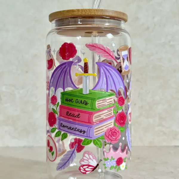 Hovedbilde DRIKKEGLASS MED LOKK OG SUGERØR – For ...