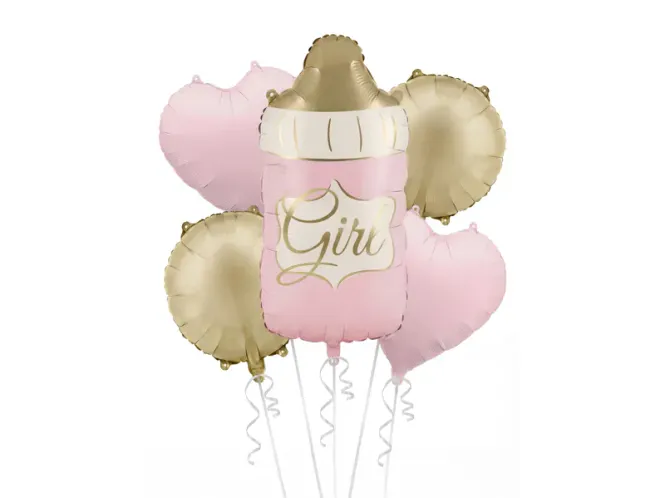 Hovedbilde FOLIEBALLONGER – Babyflaske Girl – 5-pk – ...