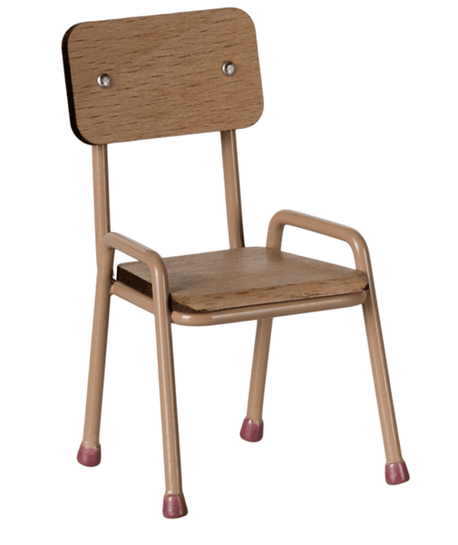 Hovedbilde STOL TIL MUSENE – Mørk pudderrosa  med tredetaljer ...