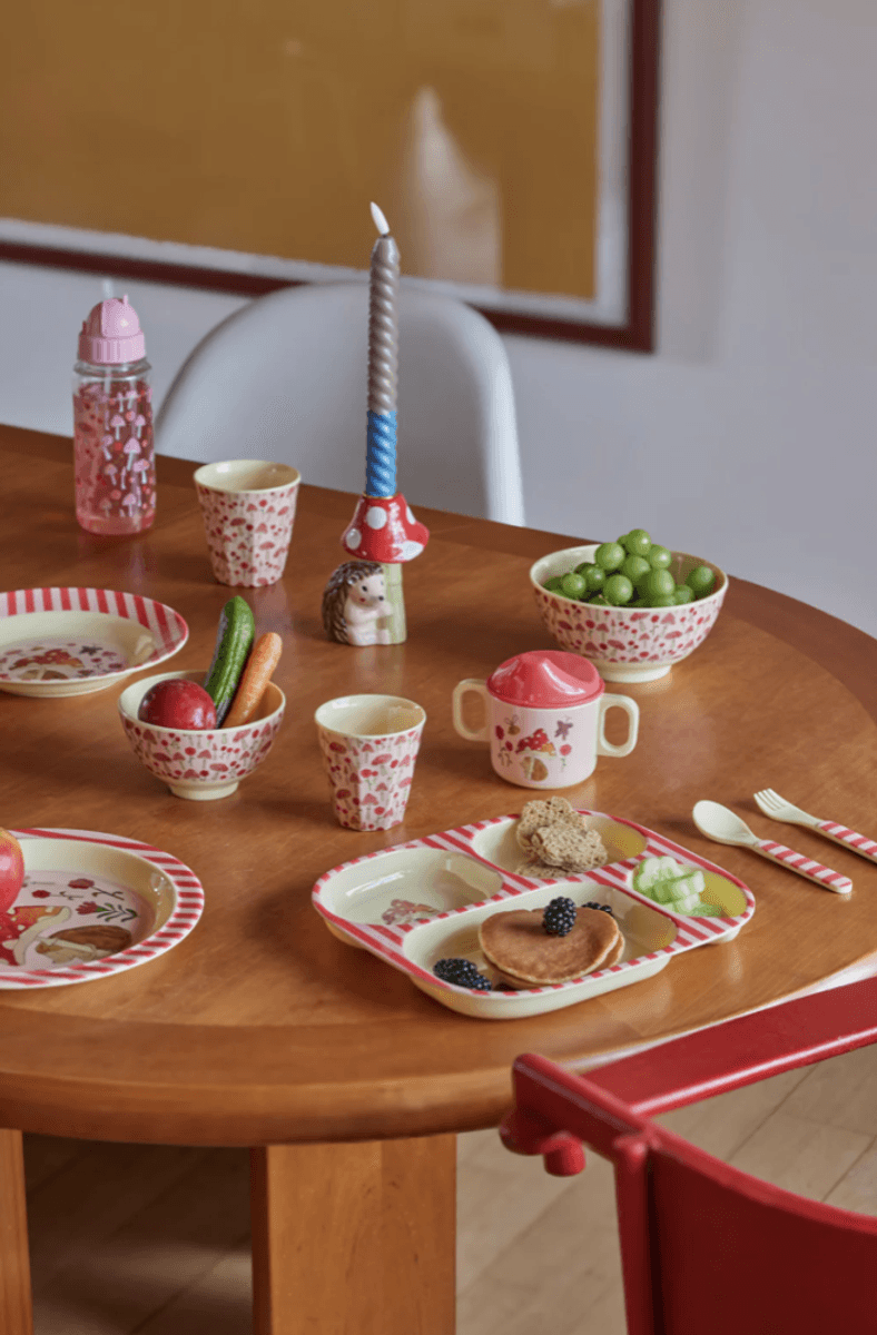 LITEN BOLLE – Happy Forest Print – Rød – Rice
