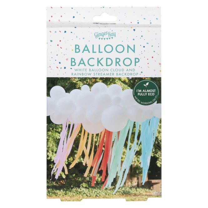 Hovedbilde BALLONG GIRLANDER – Sky med regnbuestrimler – ...
