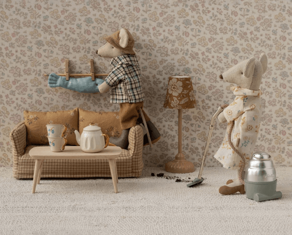 Hovedbilde BESTEFAR-MUS – Rutet jakke og hatt – Maileg