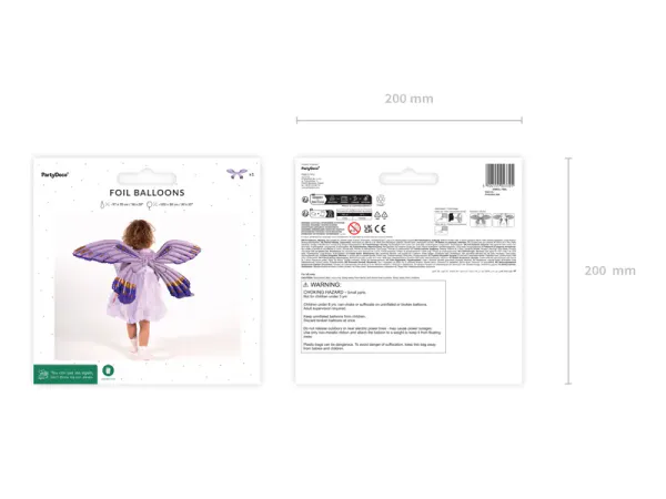 Hovedbilde FOLIEBALLONG – Sommerfuglvinger lilla – ...