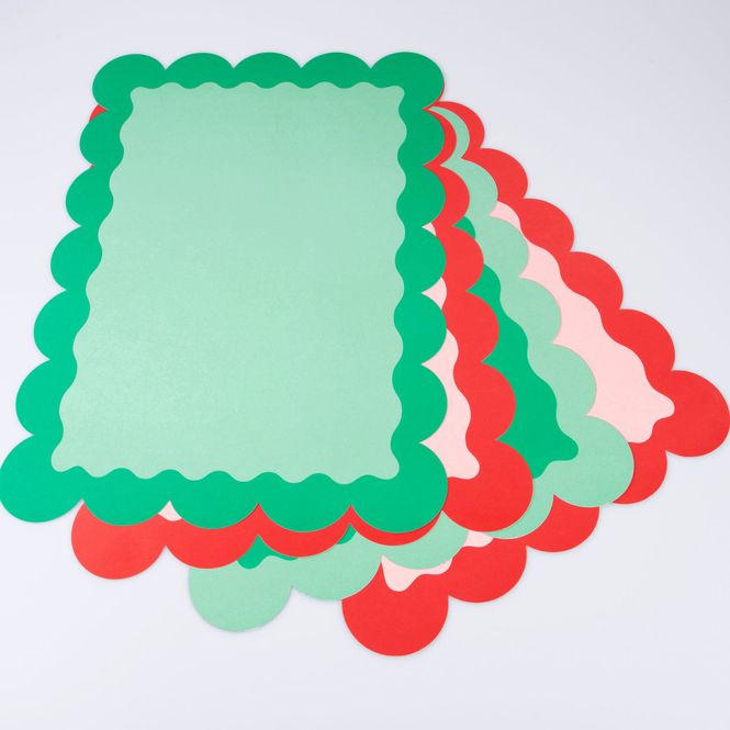 Hovedbilde BORDBRIKKER – Rød grønn & rosa – 8 pk – ...
