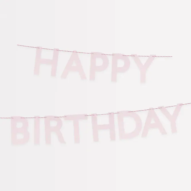Hovedbilde GIRLANDER – Rosa Happy Birthday – Meri Meri