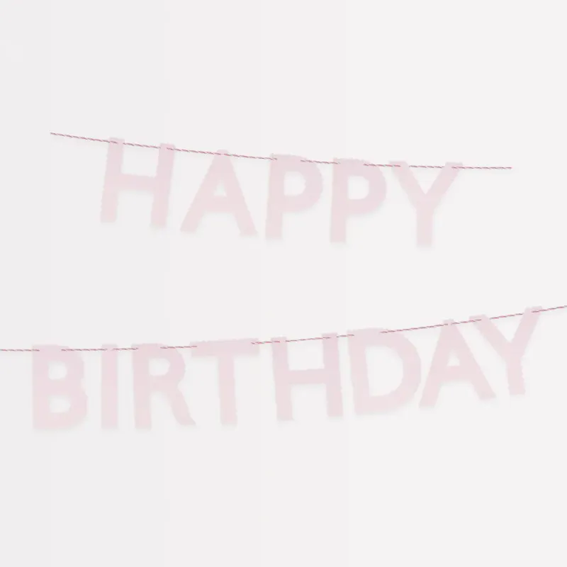 GIRLANDER – Rosa Happy Birthday – Meri Meri
