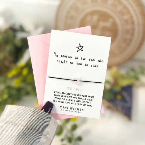 Hovedbilde ØNSKEARMBÅND – Teacher Is A Star – by Molly & ...