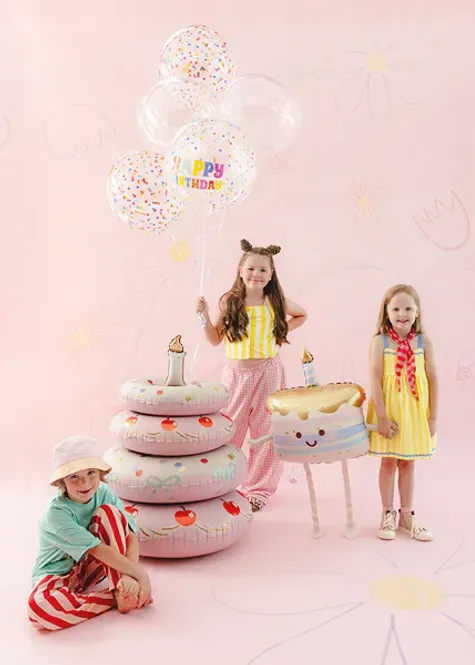Hovedbilde FOLIEBALLONG – Rosa bursdagskake – PartyDeco