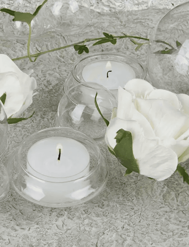 FLYTKOPPER TIL TELYSLYS – Klar i glass – 3 pk – Alot
